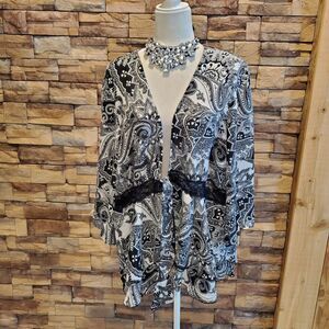 CATO FORMAL COLOR BLACK 3/4 SLEEVE POLYESTER 22-24(3X)